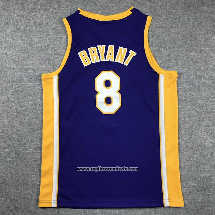 Camiseta Nino Los Angeles Lakers Kobe Bryant #8 Mitchell & Ness 1999-00 Violeta